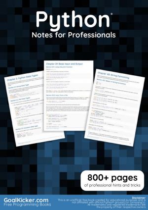 Python Notes for Professionals - book cover